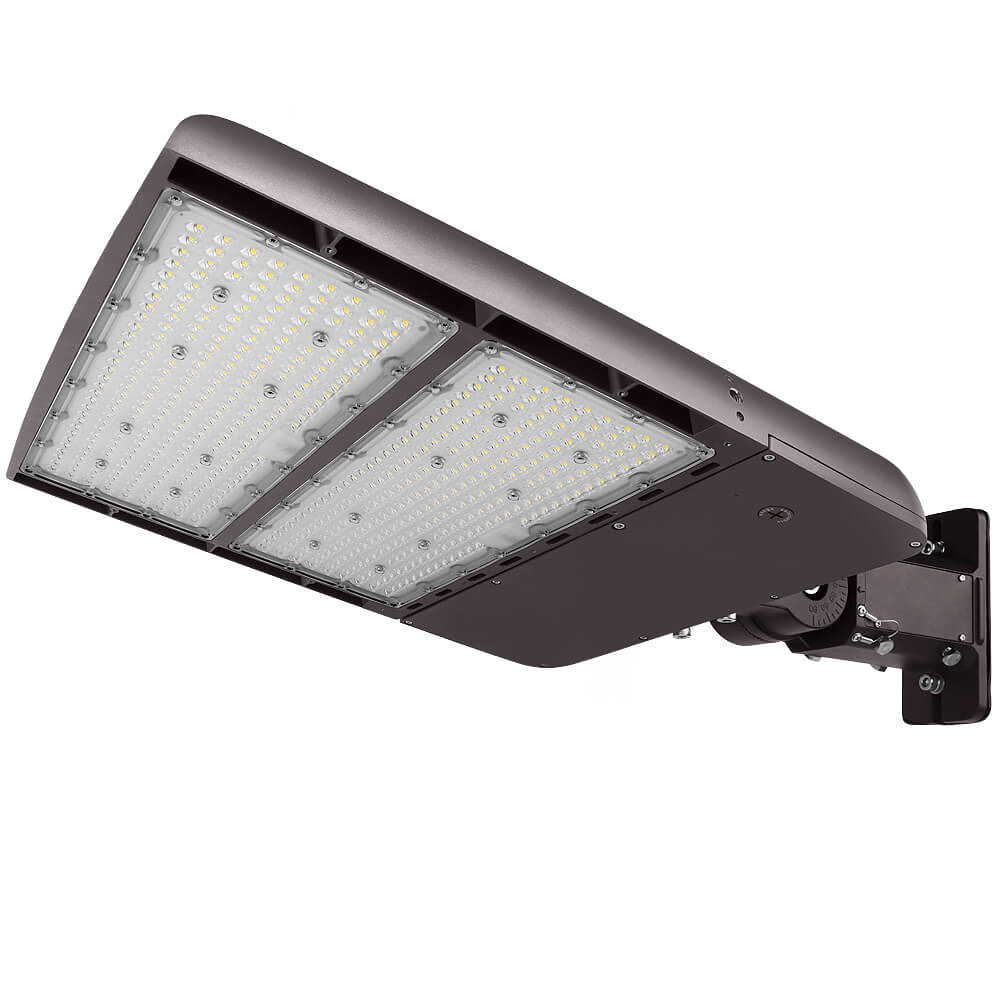 Konlite Spica 400W LED Sports Light - Tennis Court Light - Dark Bronze - Wide Asymmetric - 3 Wattage Selectable - 69,600lm Max - 5000K - 1000W Equal
