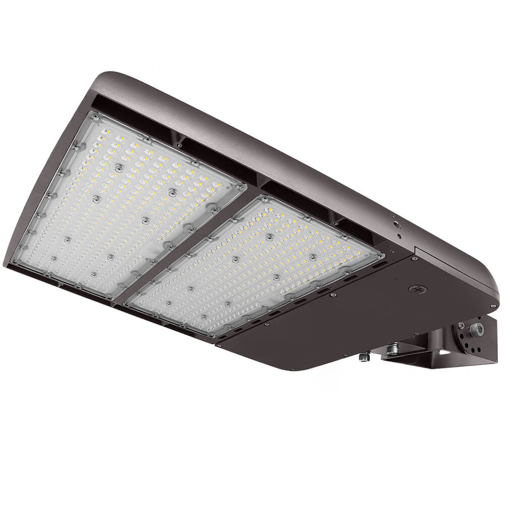 Konlite Spica 400W LED Sports Light - Tennis Court Light - Dark Bronze - Wide Asymmetric - 3 Wattage Selectable - 69,600lm Max - 5000K - 1000W Equal