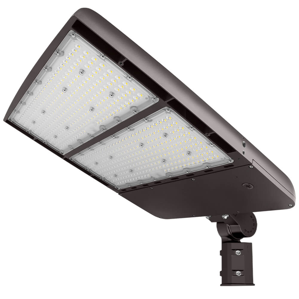 Konlite Spica 400W LED Sports Light - Tennis Court Light - Dark Bronze - Wide Asymmetric - 3 Wattage Selectable - 69,600lm Max - 5000K - 1000W Equal