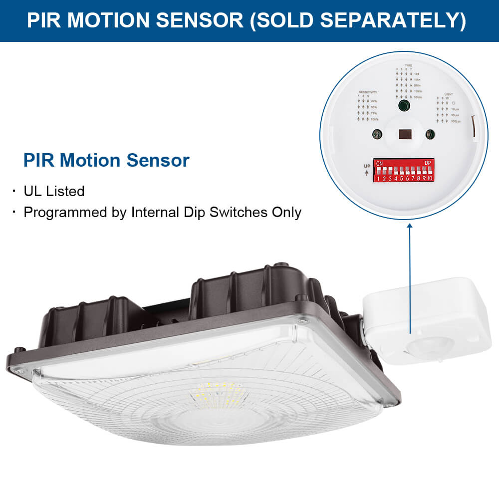 Konlite LED Canopy Area Light - 27W - 3,800 Lumens - 5000K- Non-Dimmable - 120-277V - 70W Equal