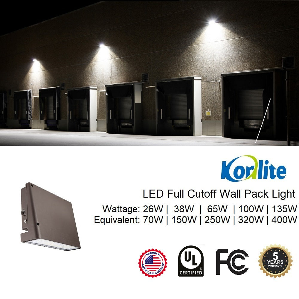Full Cutoff LED Wall Pack - 135W - 20,000 Lumens - 4000K - 120-277V - 400W Equal