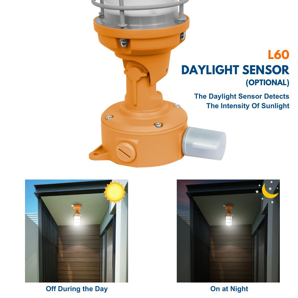 Vapor Tight LED Light Fixture - Jelly Jar Light - 30/20/15W - 3,480 lumens - 50K/40K/30K Selectable - 120-277V - 150w Equal
