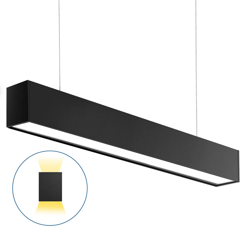 2 FT Black LED Architectural Linear Light - 3180 LM - Wattage Selectable - Kelvin 3500-4000-5000K