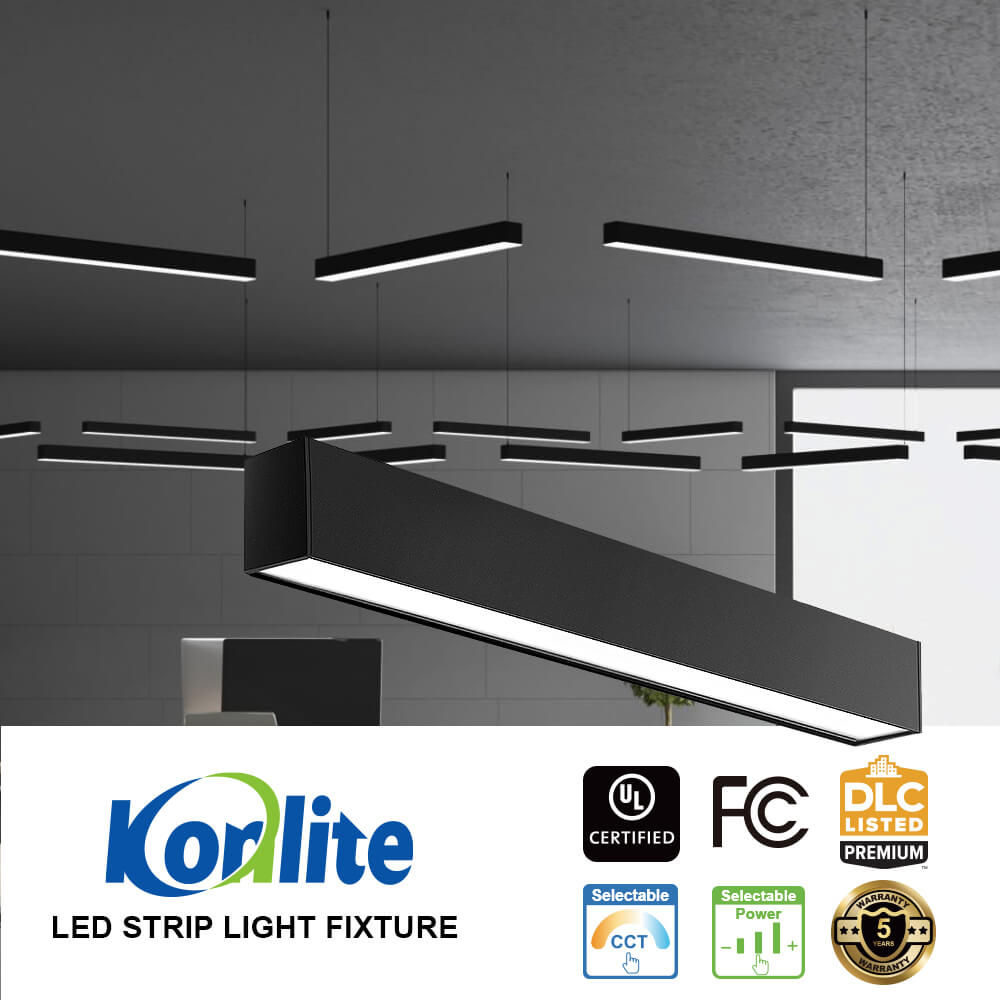 2 FT Black LED Architectural Linear Light - 3180 LM - Wattage Selectable - Kelvin 3500-4000-5000K