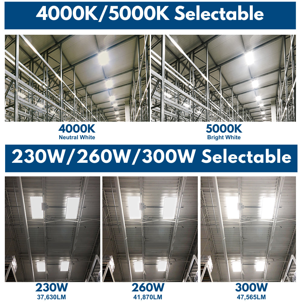 ALTA LED High Bay Light - 4FT - 277-480V - 300W/260W/230W - 47,500 Lumens - 5000K/4000K Selectable - 1000W Equal