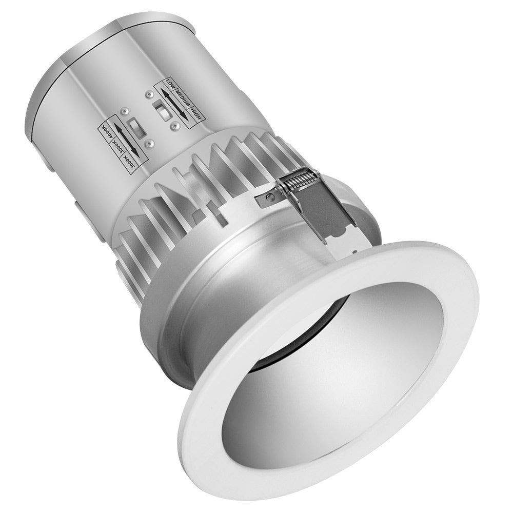 40W LED Recessed Downlight with Round Trim – 4300 LM - Watts Selectable - CCT Selectable 5000K / 4000K / 3000K