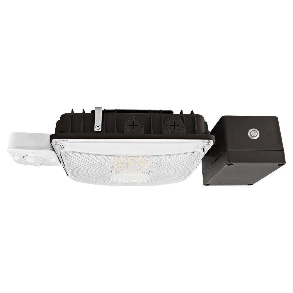LED Canopy Light with Emergency Battery Backup - 63W/45W/30W Selectable - 5000K/4000K - 9,360 LM - Dimmable - 120-277V - 150W Equal