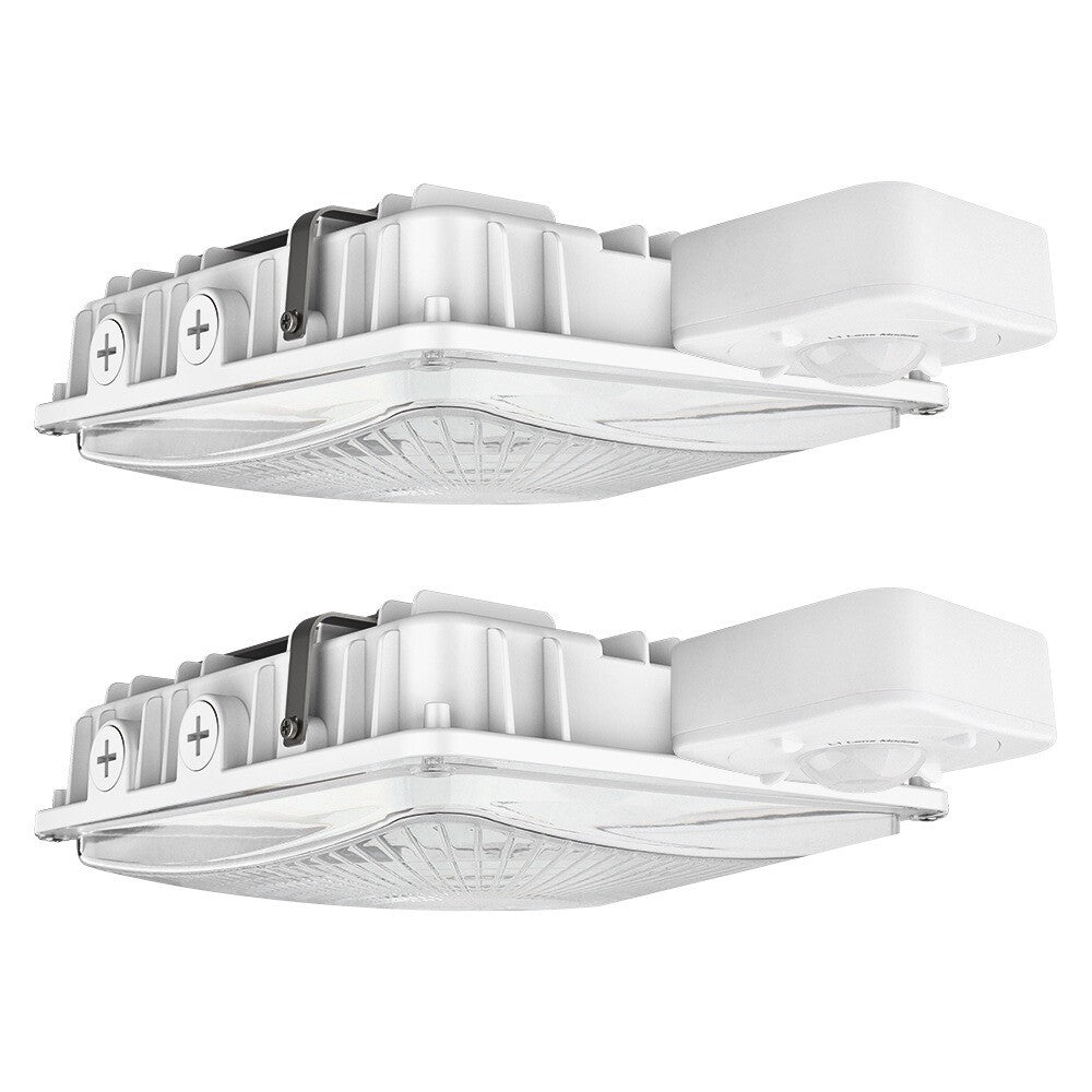 LED Canopy Light - White - 63W/45W/30W Selectable - 5000K/4000K - 9,360 LM - Dimmable - 120-277V - 150W Equal