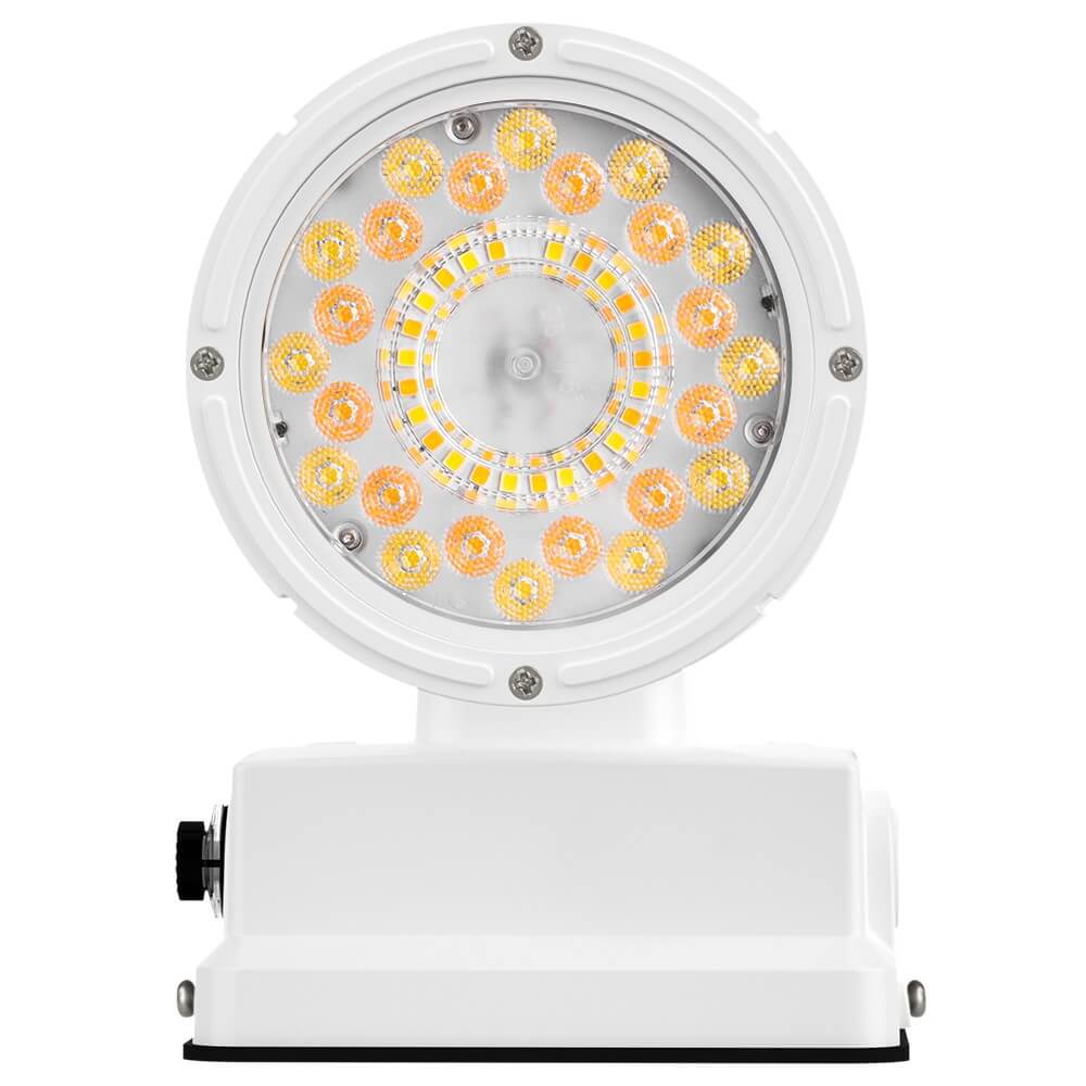 White LED Wall Sconce - 20/16/10W Selectable - up to 2,900 Lumens - 3 CCT Selectable - 120-277V - Photocell with Cap
