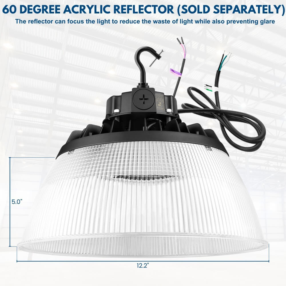 EcoMAX Round UFO LED High Bay Light -150W/100W/80W -120-277V - 23,250 Lumens - 5000K/4000K - 400W Equal