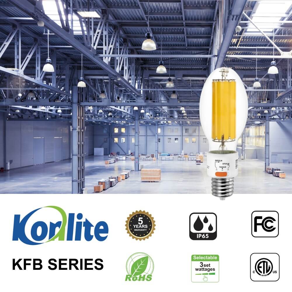 High Lumen LED Filament Bulb - 45W/38W/30W - 8,750LM - 5000K - 250W HID Retrofit Lamp Equivalent