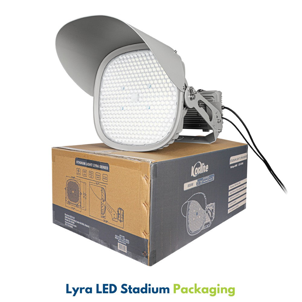 LYRA LED Stadium Light - 800W - 120,000lm - 5700K - 200-480V - 2000W Equal - 10 Year Warranty