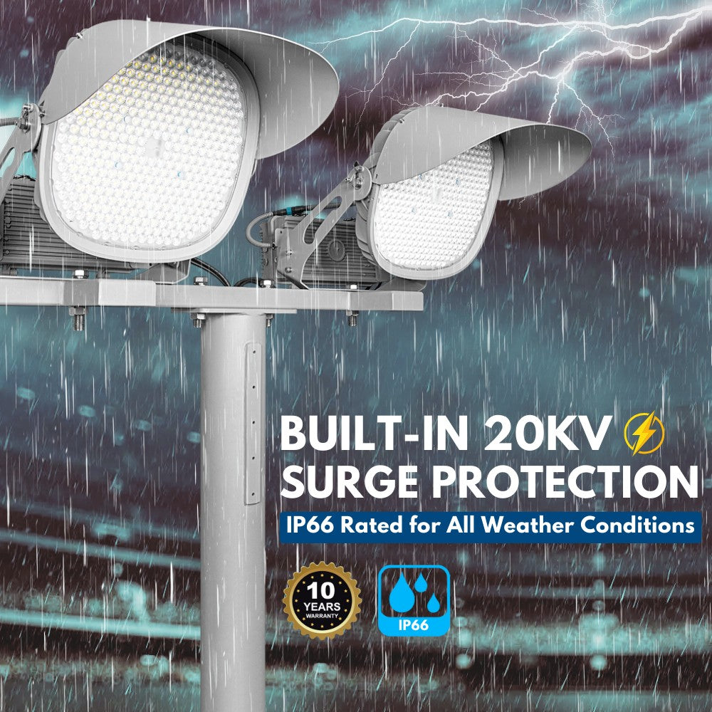 LYRA LED Stadium Light - 800W - 120,000lm - 5700K - 200-480V - 2000W Equal - 10 Year Warranty