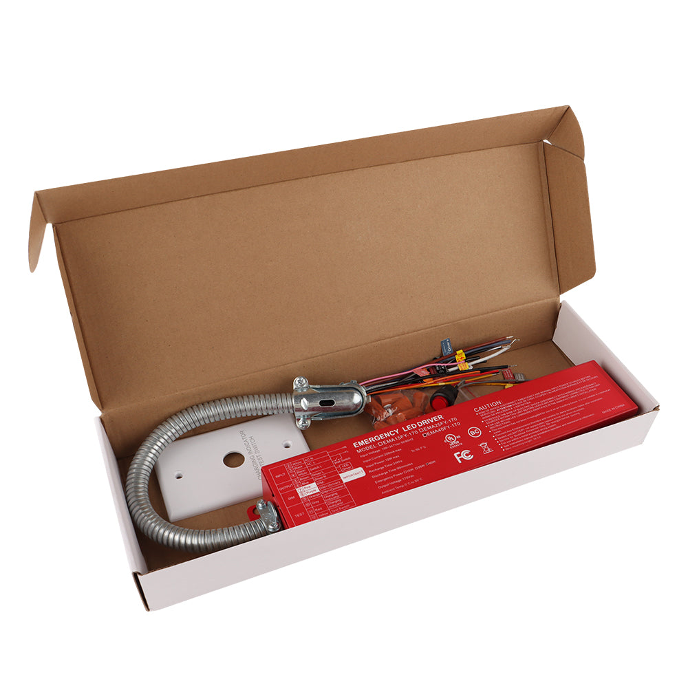 LED Emergency Backup Driver - 25W Constant Power - 100-277 Vac Input - 170Vdc Output