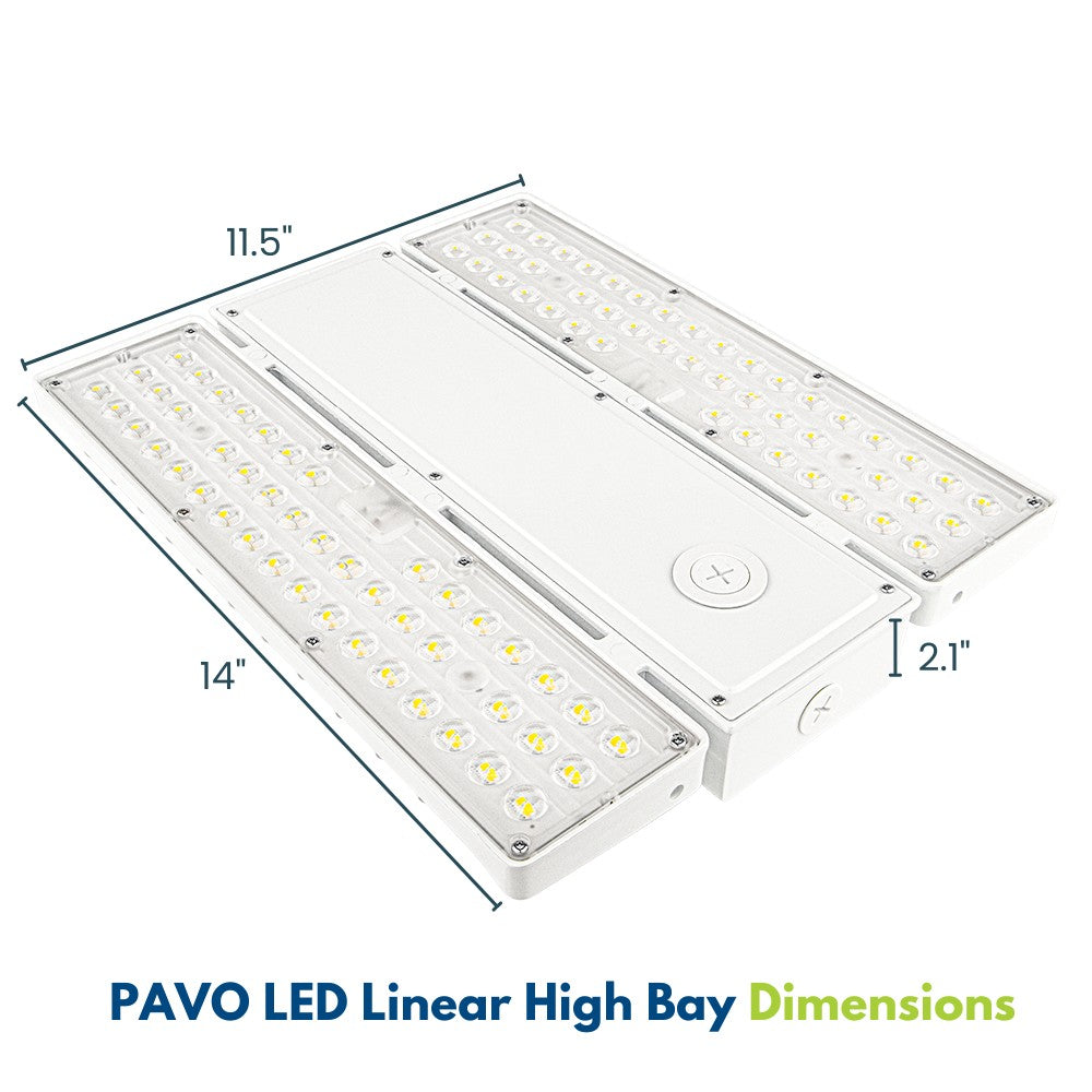 PAVO I LED Bay Light - 130W/105W/90W - 20,020 lumens - 120-277V - 5000K/4000K - 320W Equal