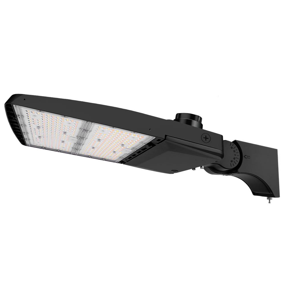 Vela III LED Parking Lot Light - Black Finish - 310W -Type IV - 46,500 Lumens - 3 CCT - 277-480V - 1000W Equal