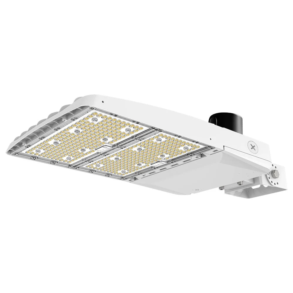 Vela III LED Parking Lot Light - White Finish - 46,600 Lumens - 4 Watts Selectable - 3 CCT Selectable - Type III - 120-277V - 1000W Equal