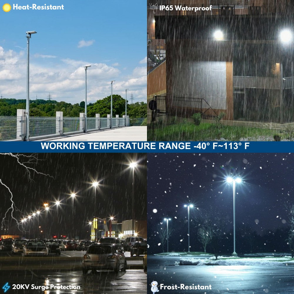 Vela LED Parking Lot Light - 277-480V - 240W/220W/200W/170W - 3CCT - 36,000 Lumens - Type III - 750W Equal