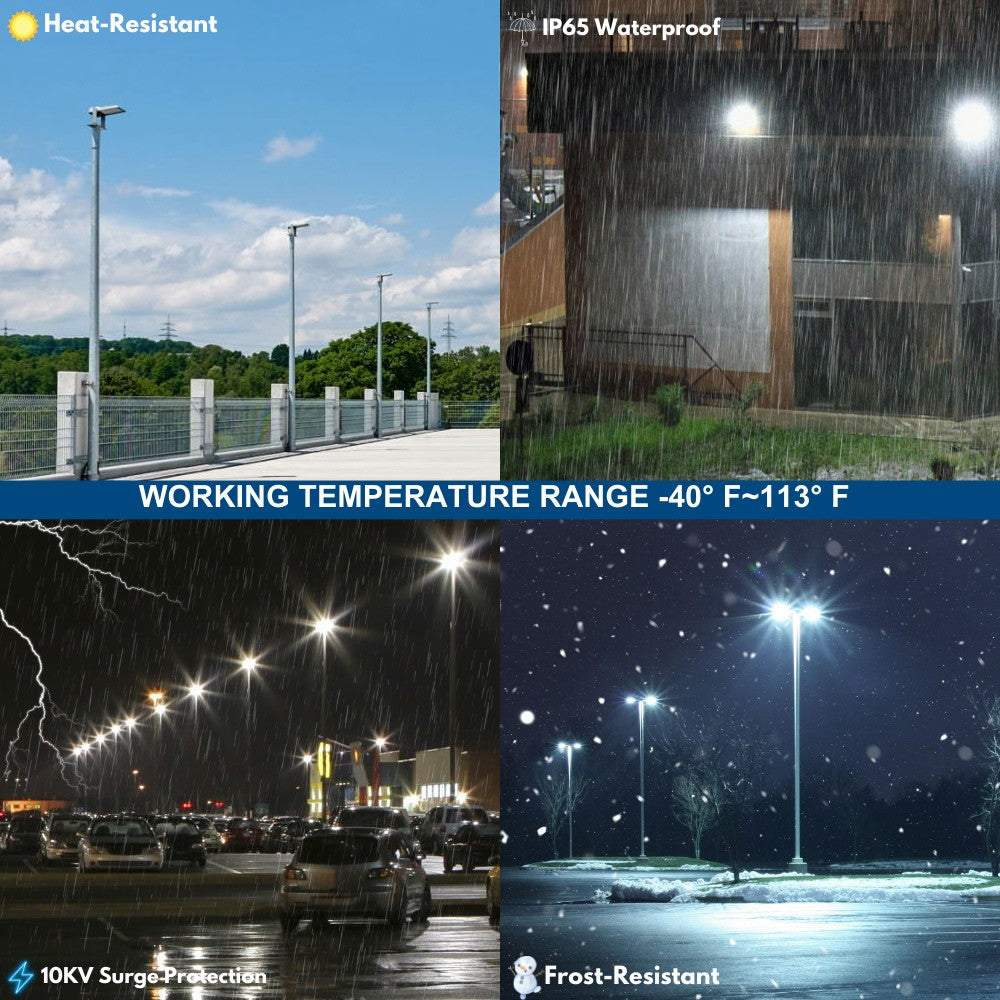 Konlite Vela I LED Parking Lot Light - 150W/120W/100W/80W - 23,000 Lumens - Type III - 120-277V - 50K/40K/30K - 400W Equal
