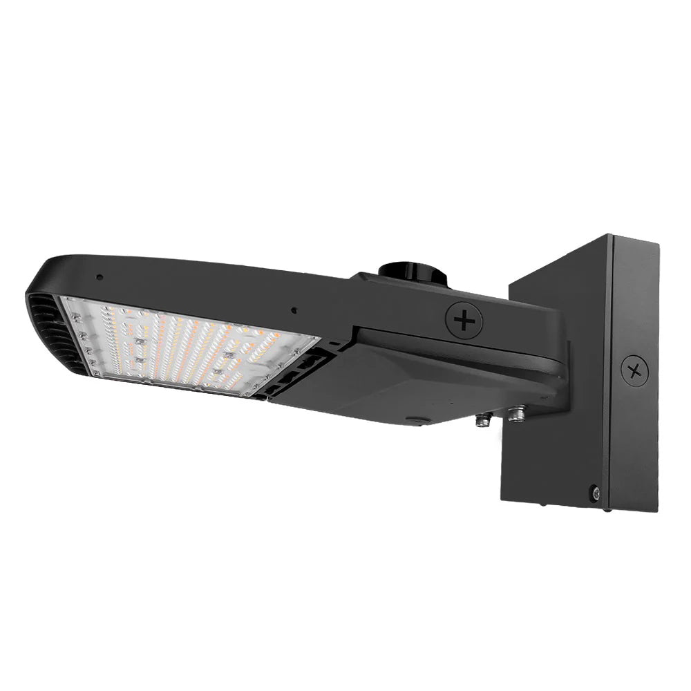 Vela I LED Parking Lot Light - Black Finish - 150W/120W/100W/80W Selectable - UP to 23,000 Lumens -3 CCT Selectable - Type III - 120-277V - 400W Equal