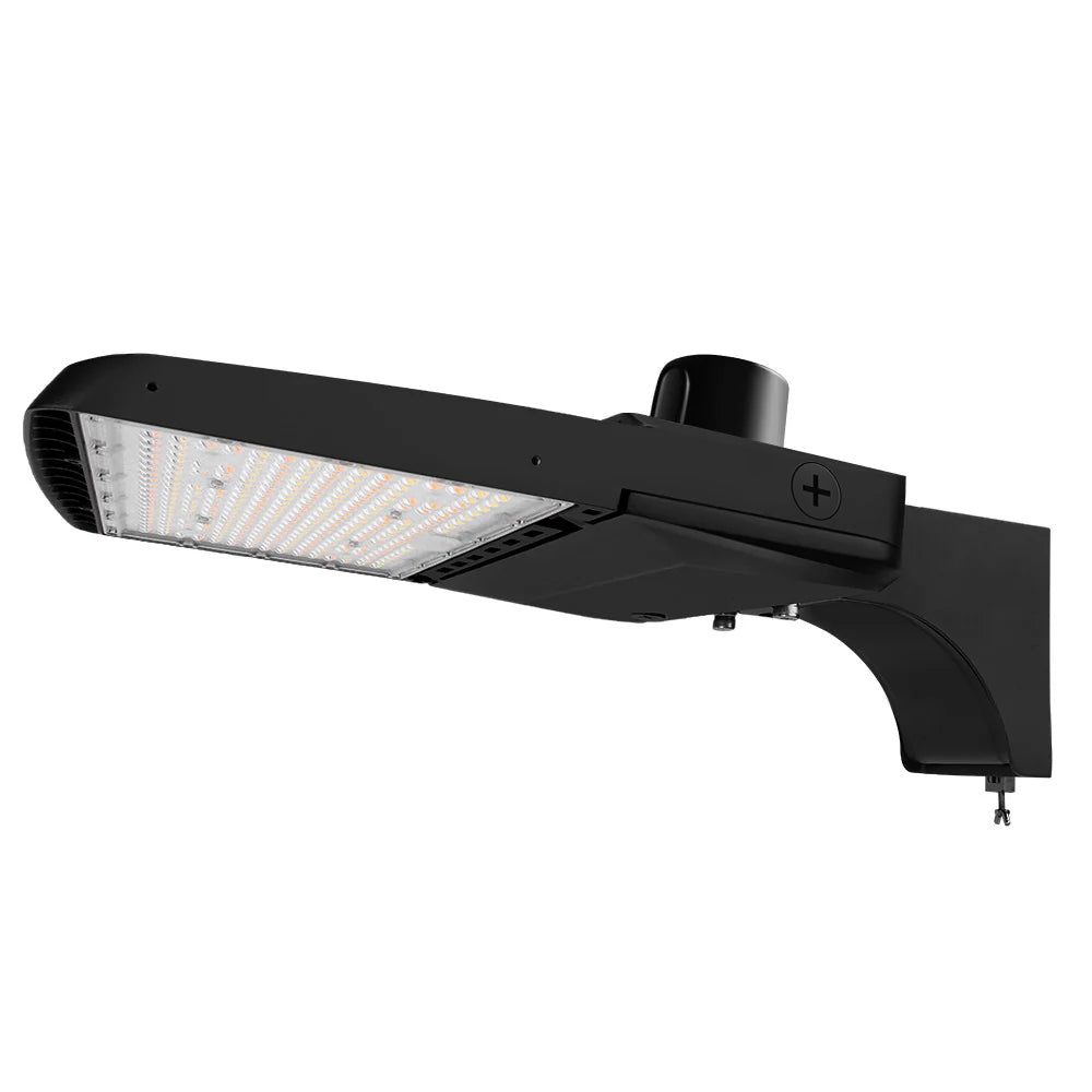 Vela II LED Parking Lot Light - Black Finish - 240W - 34,888 Lumens - 4 Watts Selectable - 3 CCT - Type III - 120-277V - 750W Equal