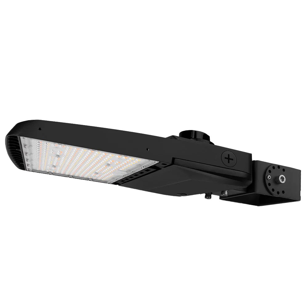Vela II LED Parking Lot Light - Black Finish - 240W - 34,888 Lumens - 4 Watts Selectable - 3 CCT - Type III - 120-277V - 750W Equal