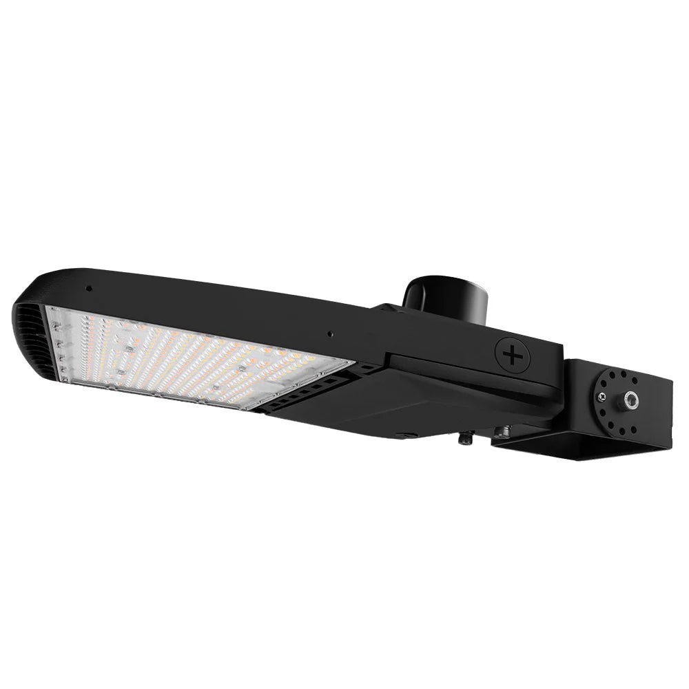 Vela II LED Parking Lot Light - Black Finish - 240W - 34,888 Lumens - 4 Watts Selectable - 3 CCT - Type III - 120-277V - 750W Equal