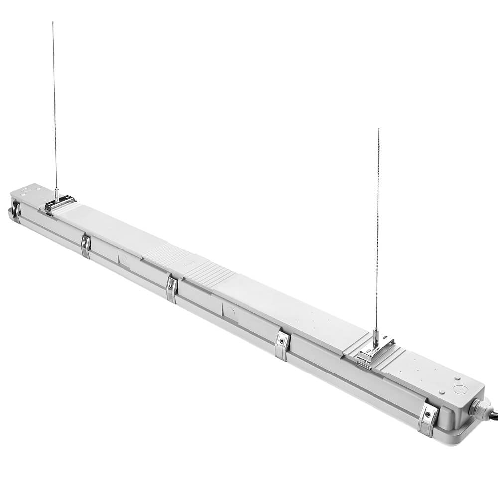 4ft Vapor Tight LED Light Fixture - Pack of 2 - 50/40/30W - 6,500 lumens - 50K/40K/30K Selectable - 120-277V