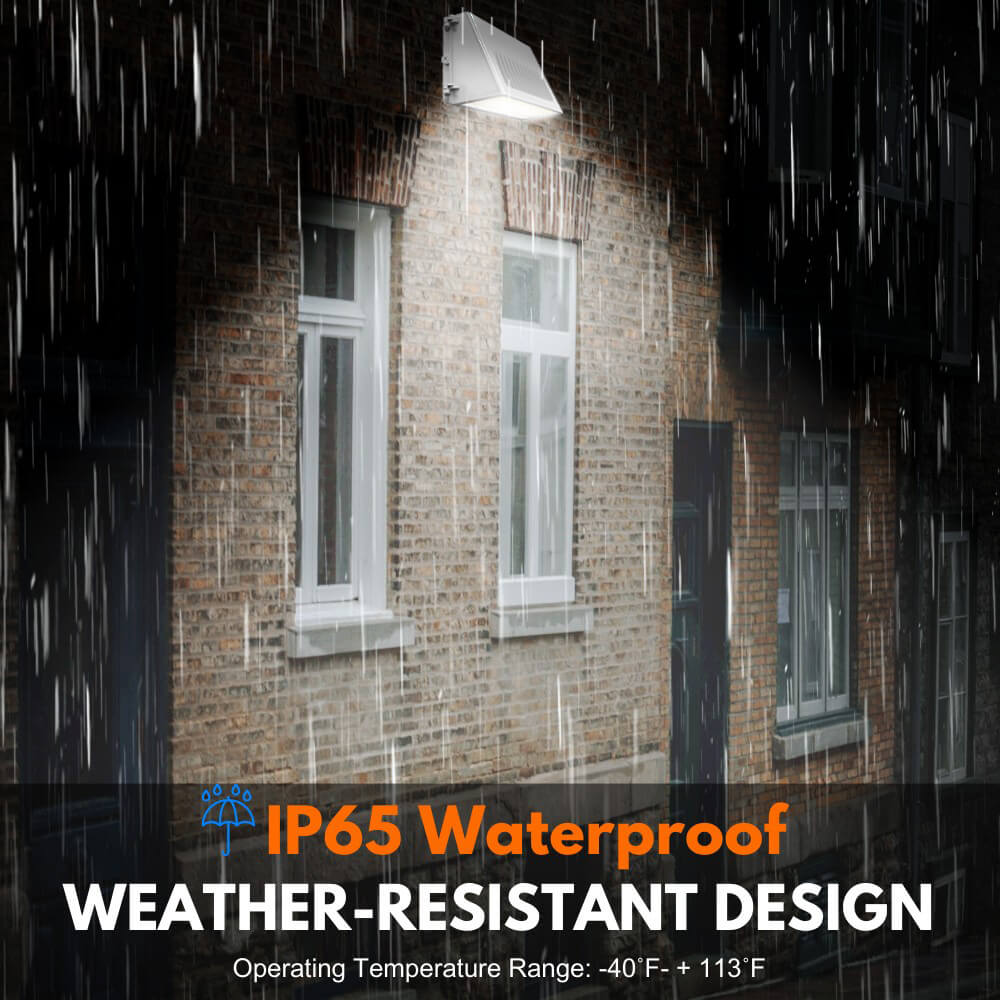 Full Cutoff LED Wall Pack - White Finish - 125W/105W/76W Selectable - Up to 20,812 Lumens - 3 CCT Selectable - 120-277V - 400W Equal