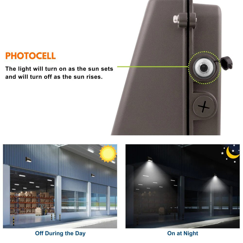 Full Cutoff LED Wall Pack - 90W/63W/45W Selectable - 14,900 Lumens - 3 CCT Selectable - 120-277V - 320W Equal