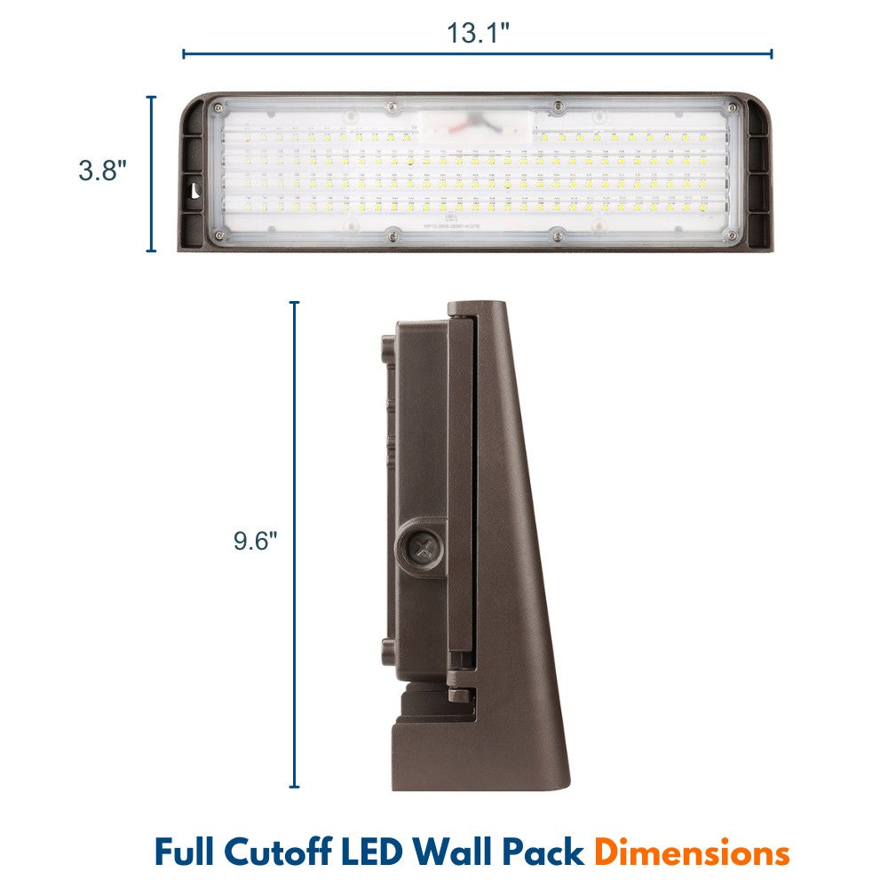 Full Cutoff LED Wall Pack - 26W - 3,800 Lumens - 4000K - 120-277V - 70W Equal