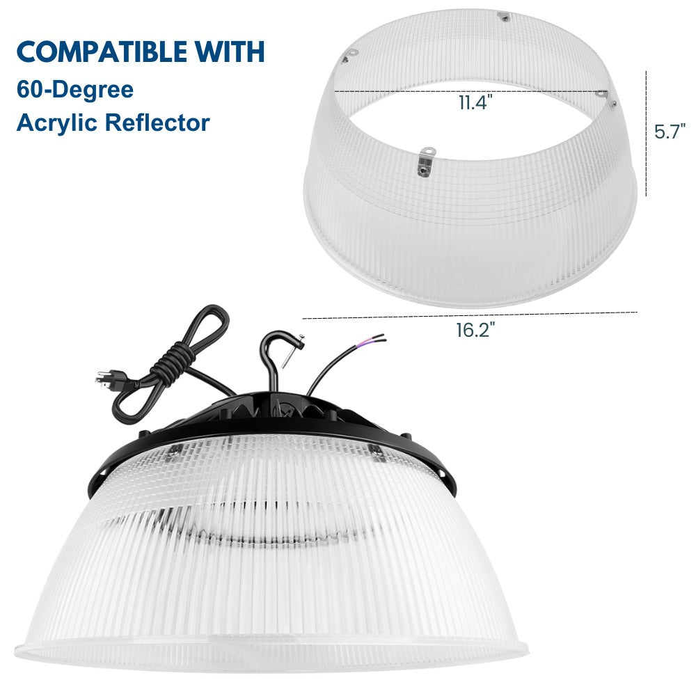 MAX Round UFO LED Bay Light - 240W/200W/180W Selectable - 36000 Lumens - 5000K - 120-277V - 1000W Equal