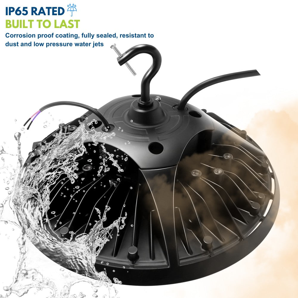 MAX UFO LED High Bay Light - 240W/200W/180W Selectable - 40K/50K Selectable - 36200 Lumens - 120-277V - 1000W Equal