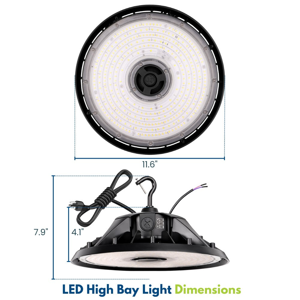 MAX UFO LED Bay Light - 5000K - 150W/120W/100W Selectable - 23,500LM - 120-277V - 400W Equal
