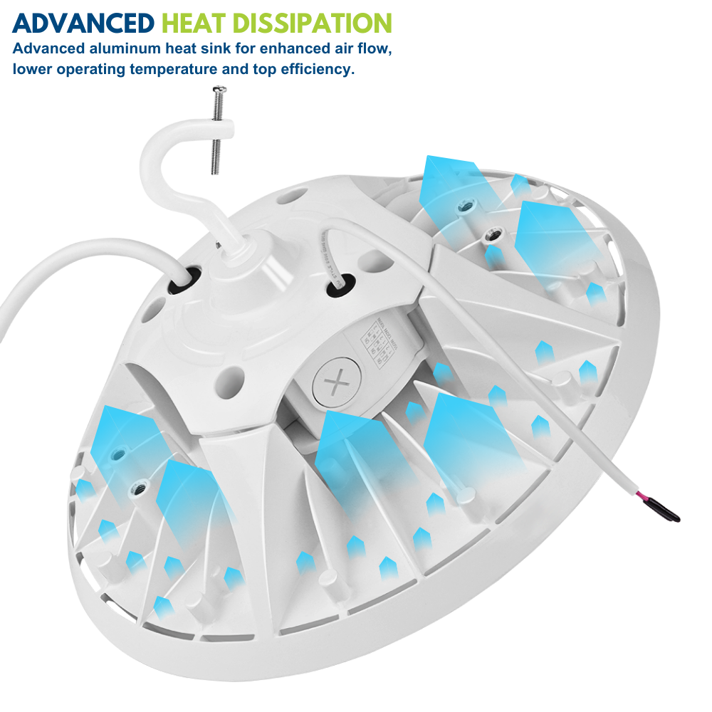 MAX UFO LED Bay Light - White - 150W - 3 Watts Selectable - 23,550LM - 5000K - 400W Equal