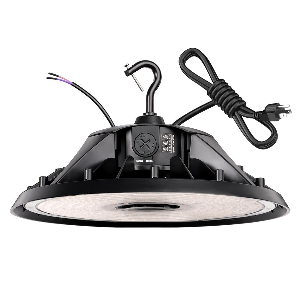 MAX UFO LED Bay Light - 150W/120W/100W Selectable - 40K/50K Selectable - 23000 Lumens - 120-277V - 400W Equal