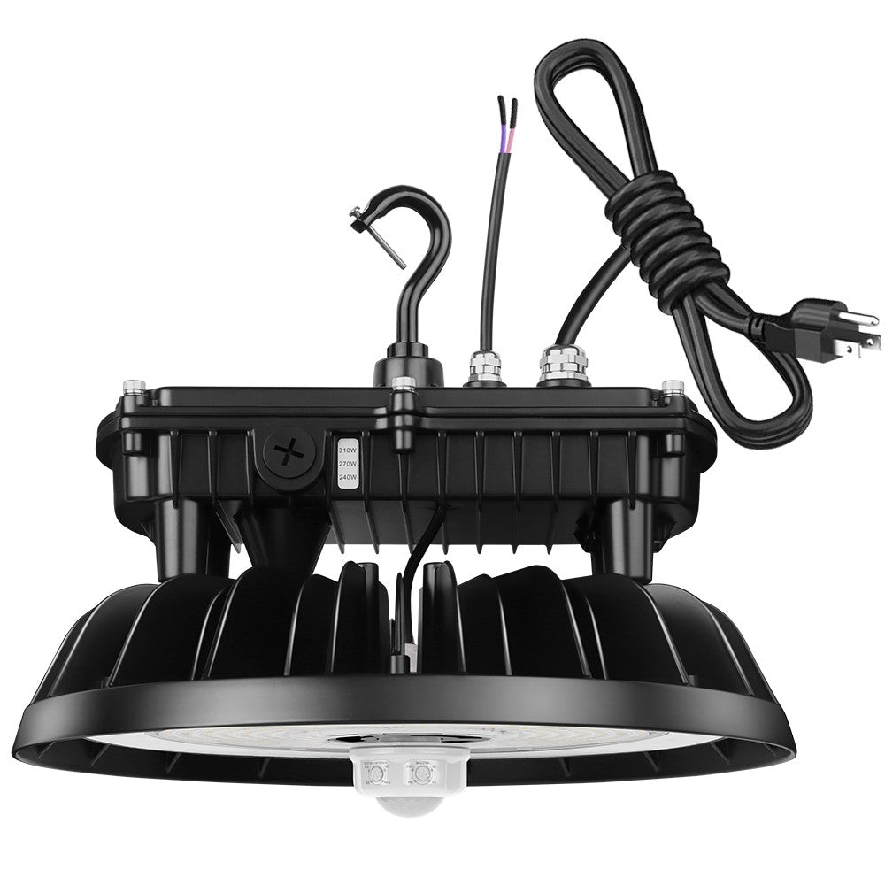 MAX Round UFO LED Bay Light - 310W/270W/240W Selectable - 46500 Lumens - 5000K - 1000W Equal