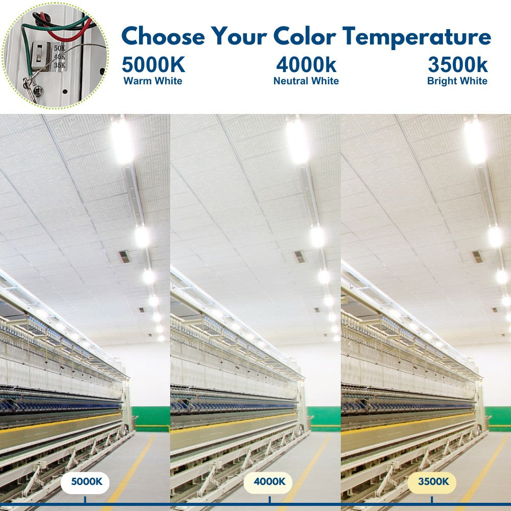 2FT LED Strip Fixture - Up to 3250 LM - Wattage Selectable - Kelvin 3500-4000-5000K