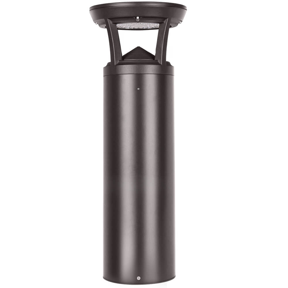 2 FT. Konlite Flat-Top LED Bollard Light - 3,000 Lumens - 3 Watts Selectable - 3 CCT Selectable - 120-277V - 100W Equal