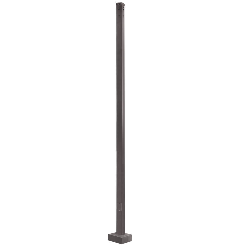 20 Foot Square Steel Light Pole , 4 inch Wide, 11 Gauge, With Anchor Bolts and Covers