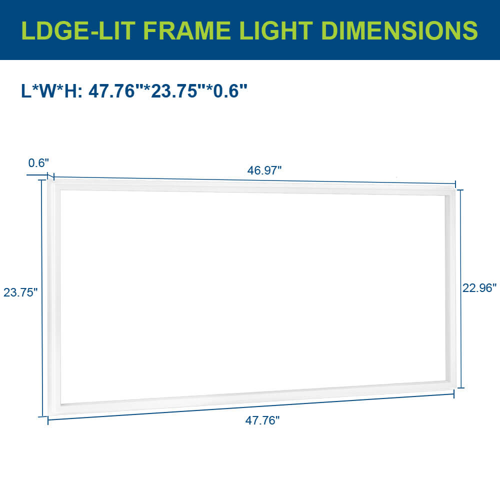 2x4 ft. LED Grid Frame Light - 8000 Lumens - 60W/50W/40W - 5 CCT Selectable - 120-277V