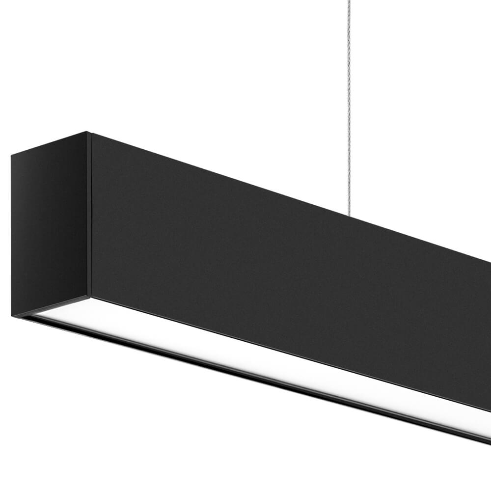 4 FT Black LED Architectural Linear Light Fixture - 6160 LM - Wattage Selectable - Kelvin 3500-4000-5000K