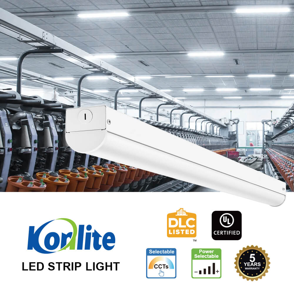 4FT LED Strip Fixture - Up to 6700 LM - Wattage Selectable - Kelvin 3500-4000-5000K