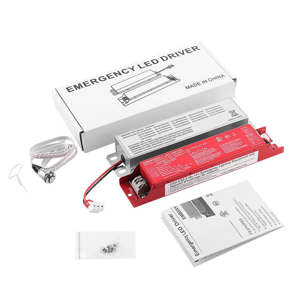 LED Emergency Backup Driver - 8W - Constant Power - 100-277 Vac Input - 20-50Vdc Output