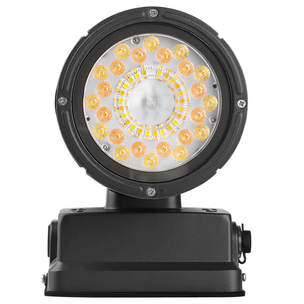 Black Finish LED Wall Sconce - 20/16/10W Selectable - up to 2,900 Lumens - 3 CCT Selectable - 120-277V - Photocell with Cap