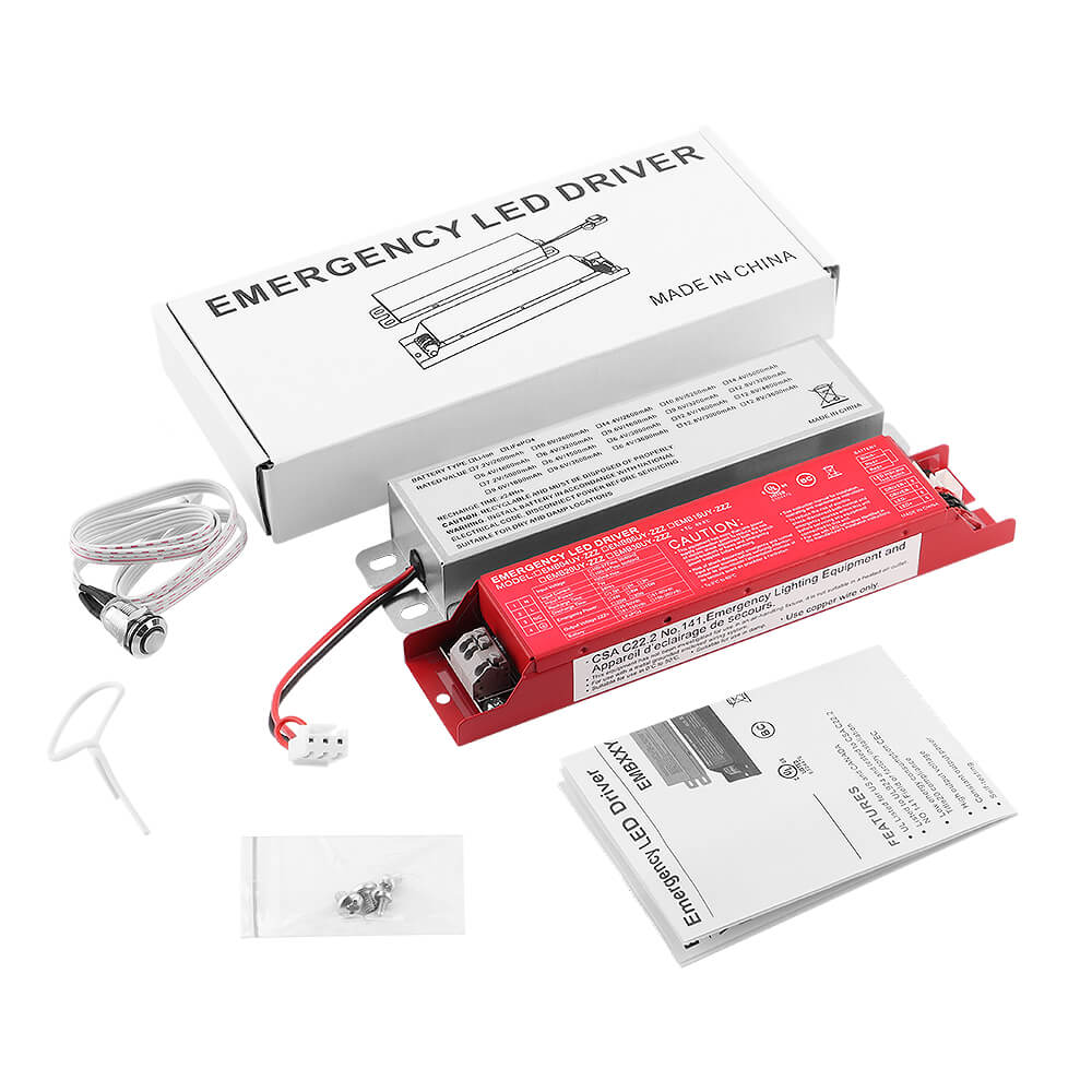 LED Emergency Backup Driver - 20W - Constant Power - 100-277 Vac Input - 156-260Vdc Output