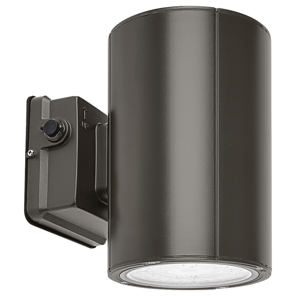 LED Cylinder Up and Down Wall Light fixture - Outdoor Wall Sconce - 38W/31W/19W Selectable - up to 5,600 Lumens - 3 CCT Selectable - 120-277V - Photocell with Cap