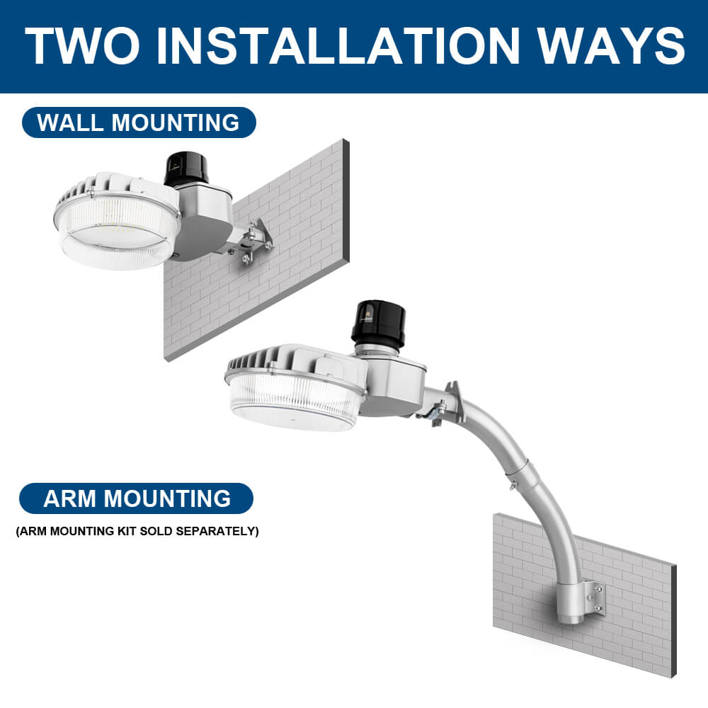 Konlite LED Dusk to Dawn Light - 65W - 8,800 LM - 4 Watts - 5000K/4000K/3000K - 120-277V - 175W Equal