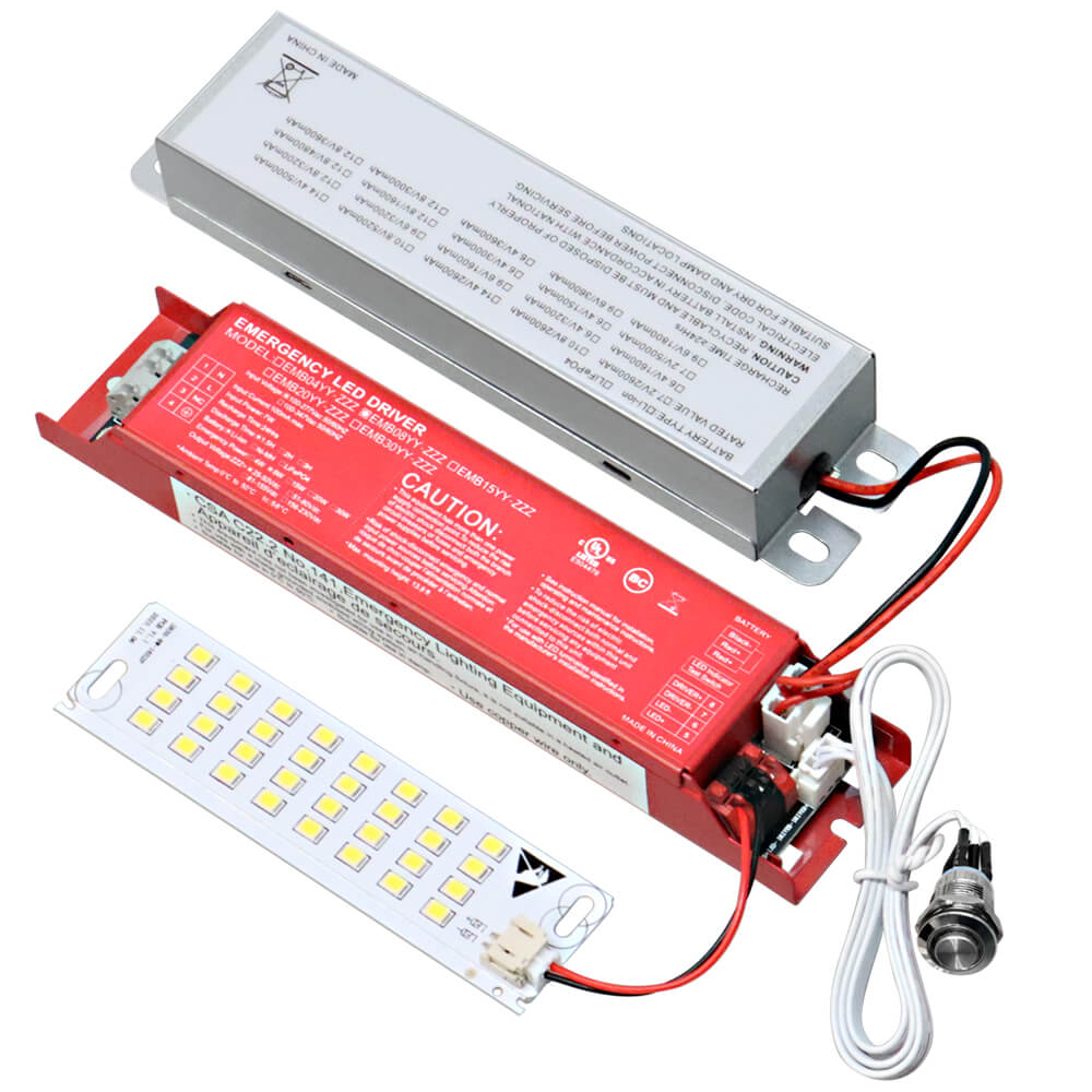 LED Emergency Backup Kits - 1200 Lumens - 8W - Constant Power - 100-277 Vac Input