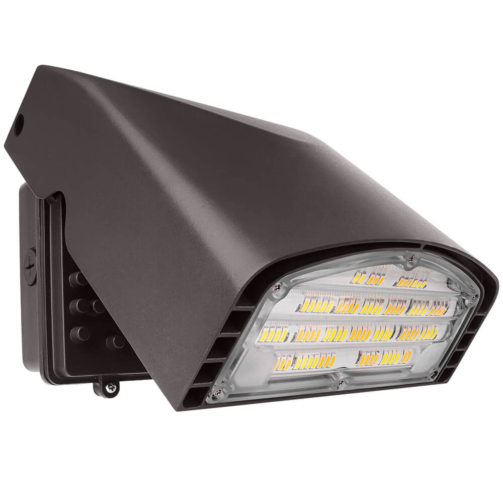Konlite LED Slim Adjustable Wall Pack Light - 40W/32W/24W/16W - 6,200 Lumens Max - CCT Selectable - 120-277V - 100W Equal